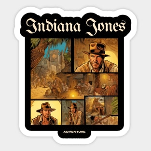 Indiana Jones victor illustration designe Sticker